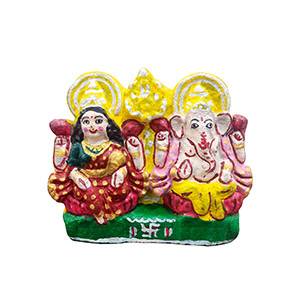 Pachgavya Lakshmi Ganesh Murti Frame