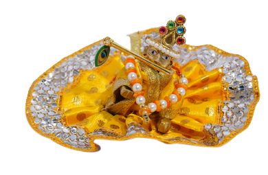 Laddu Gopal Complete Sringar ( Basuri , Mala, Mukut, Dress-No.2, Morpankh)