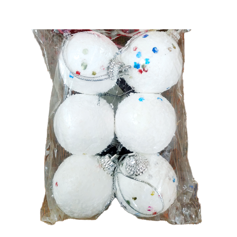 Snow Hanging Balls White Color