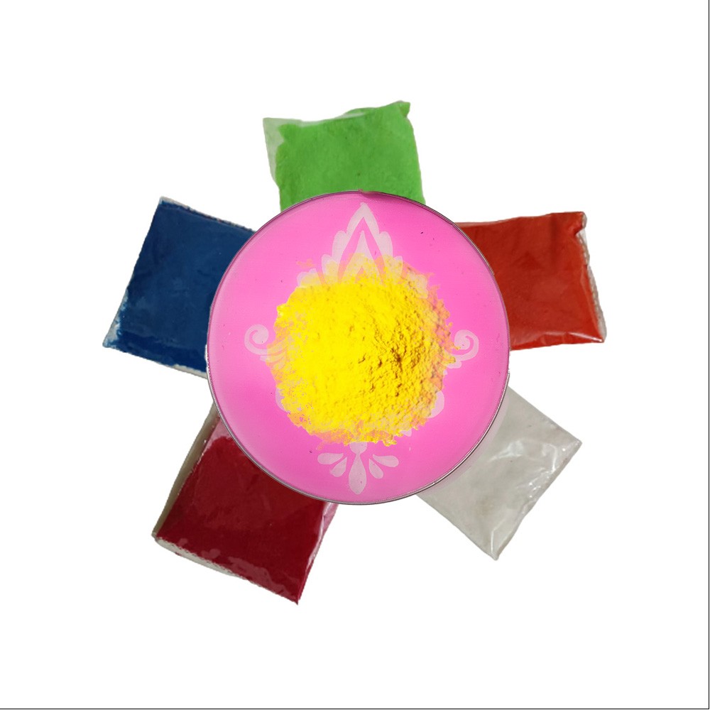 Rangoli Set With Chalni (6 Colors)