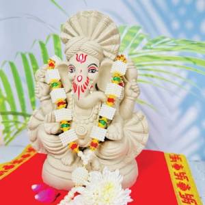  Plain Ganesha Idol -10 inch