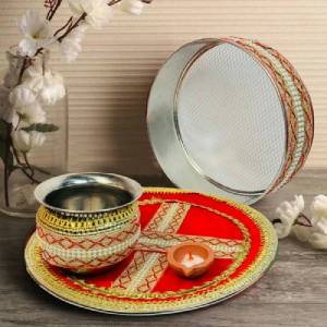 Karwa Chauth Thali Set 4 Pcs