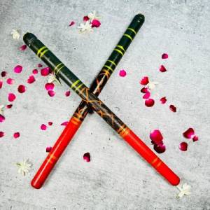 Handprinted Colourful Designer Dandiya